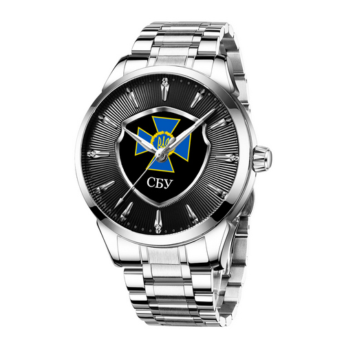 

Часы наручные Chronte с логотипом СБУ Silver-Black