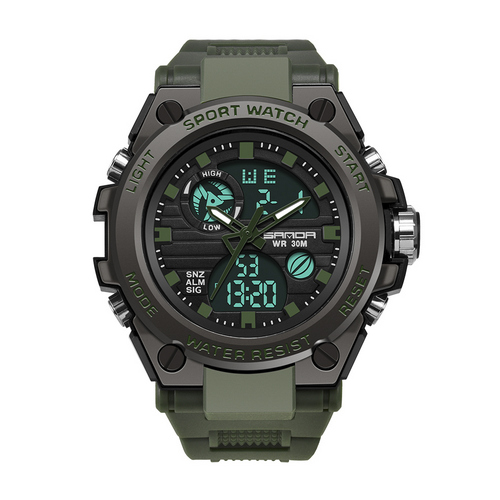 

Часы наручные Sanda 739 Green-Black