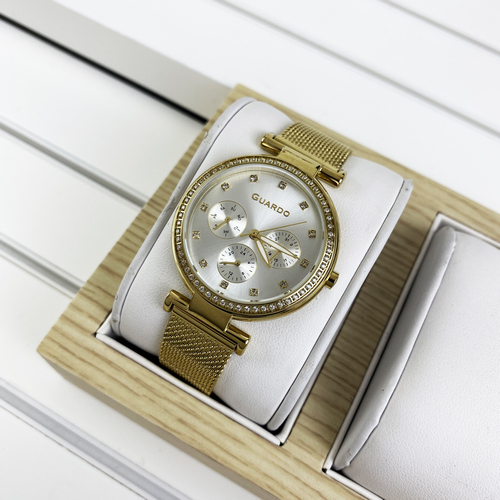 

Часы наручные Guardo B01652-3 Gold-White