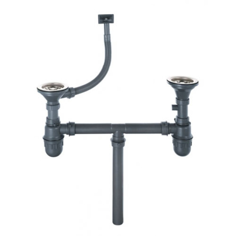 

Сифон Imperial двойной для кухни выпуск 3 1/2" (выход 50 мм) (9138) (CM)