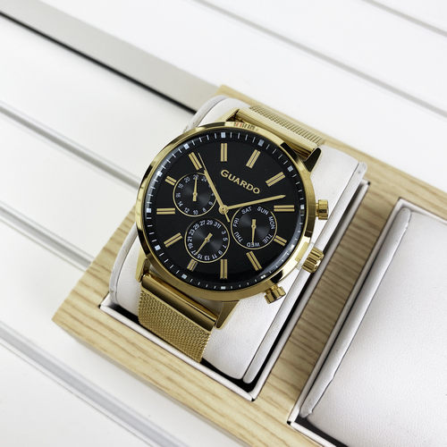 

Часы наручные Guardo 012077-4 Gold-Black