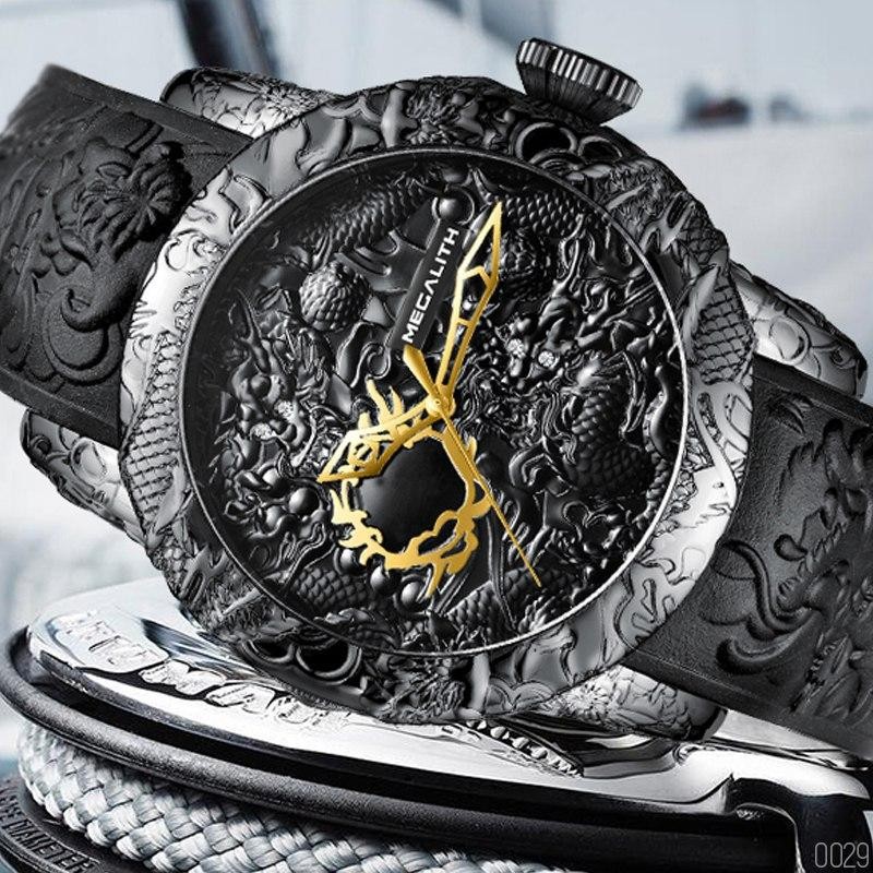 

Часы наручные Megalith 8041M All Black Dragon Sculpture