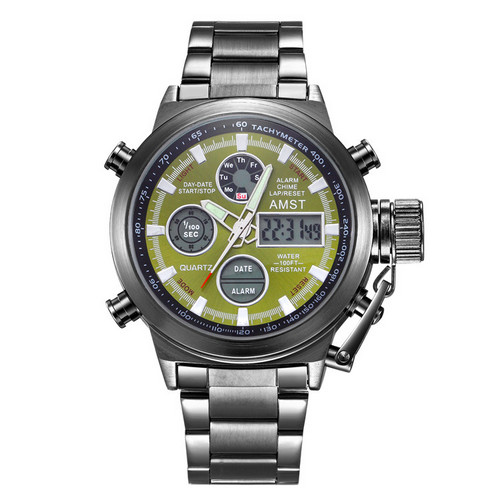 

Часы наручные AMST 3003M Black-Green Metall