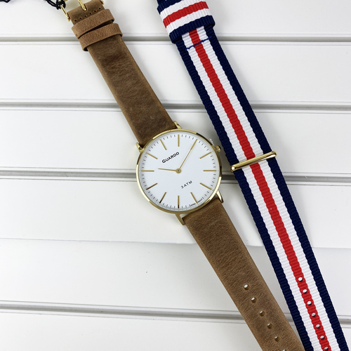 

Часы наручные Guardo 11014-4 Brown-Gold-White