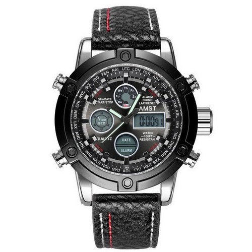 

Часы наручные AMST 3022 Silver-Black Fluted Wristband