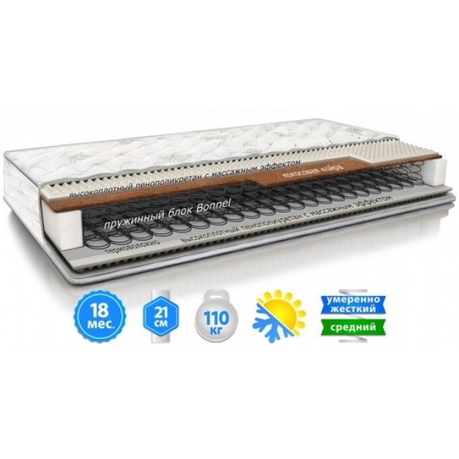

Матрац Sleep&Fly Classic 2 в 1 kokos 200х200 см