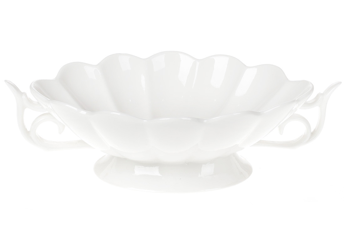 

Фруктовница фарфоровая с ручками, 30.5см, цвет - белый BonaDi 988-205