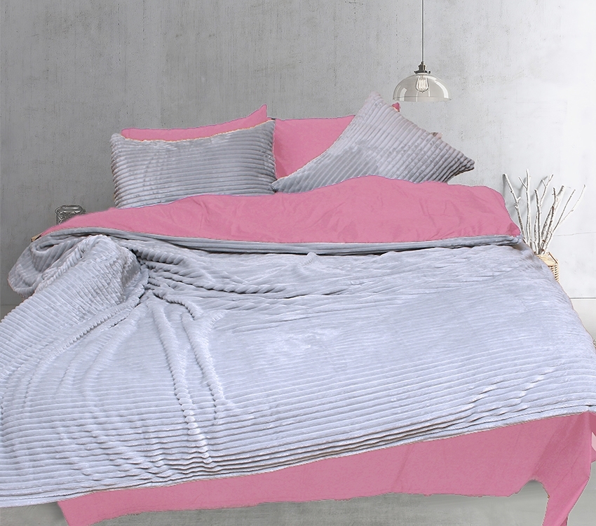 

Комплект постельного белья зима-лето ТМ TAG двусторонний сатин + велсофт евро ZL-29