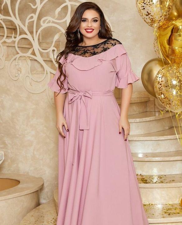 

Платье G&M k-75420 - Размер цвет пудра, Платье G&M k-75420 58-60 Размер цвет пудра