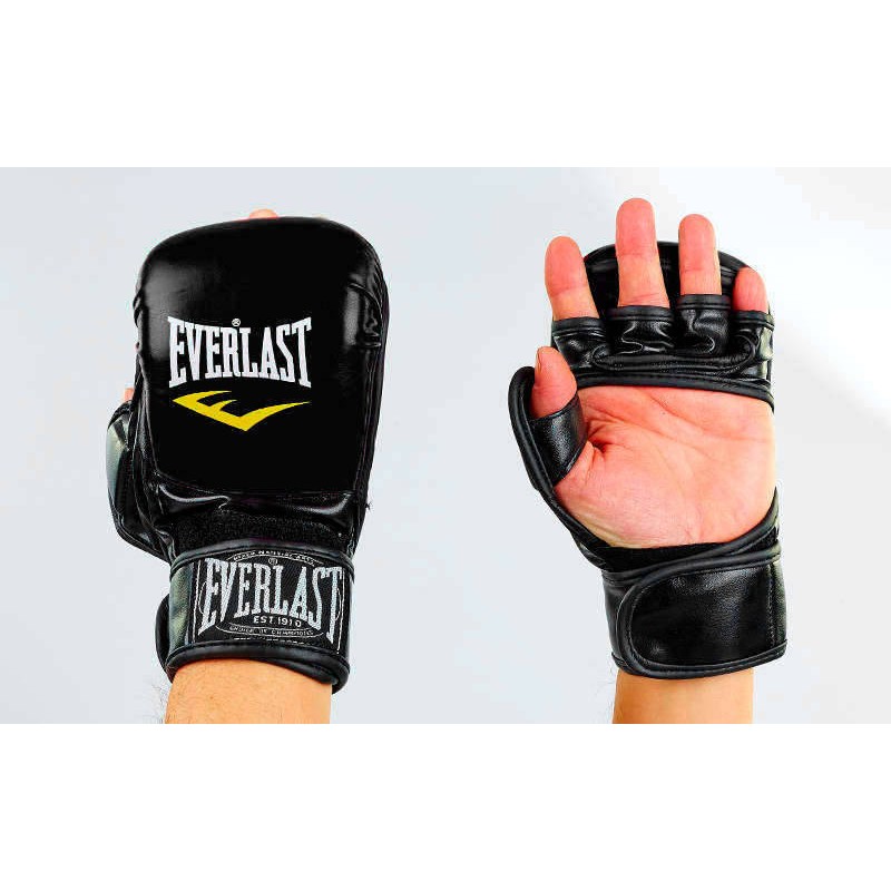 

Перчатки гибридные для единоборств ММА Everlast, код: BO-4612-BK