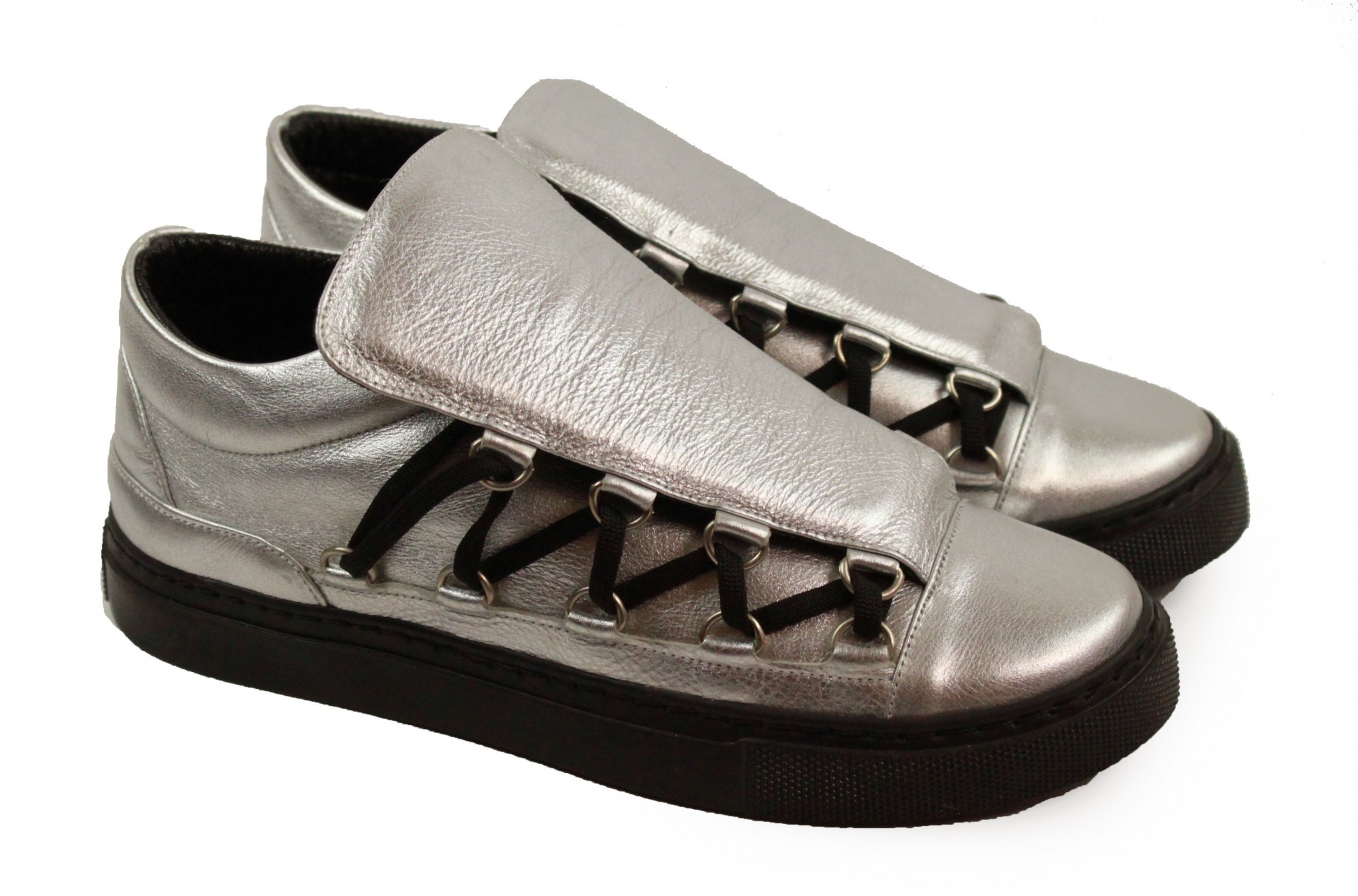 

Слипоны EVROMODA 072-24 женские 40 Серебристые