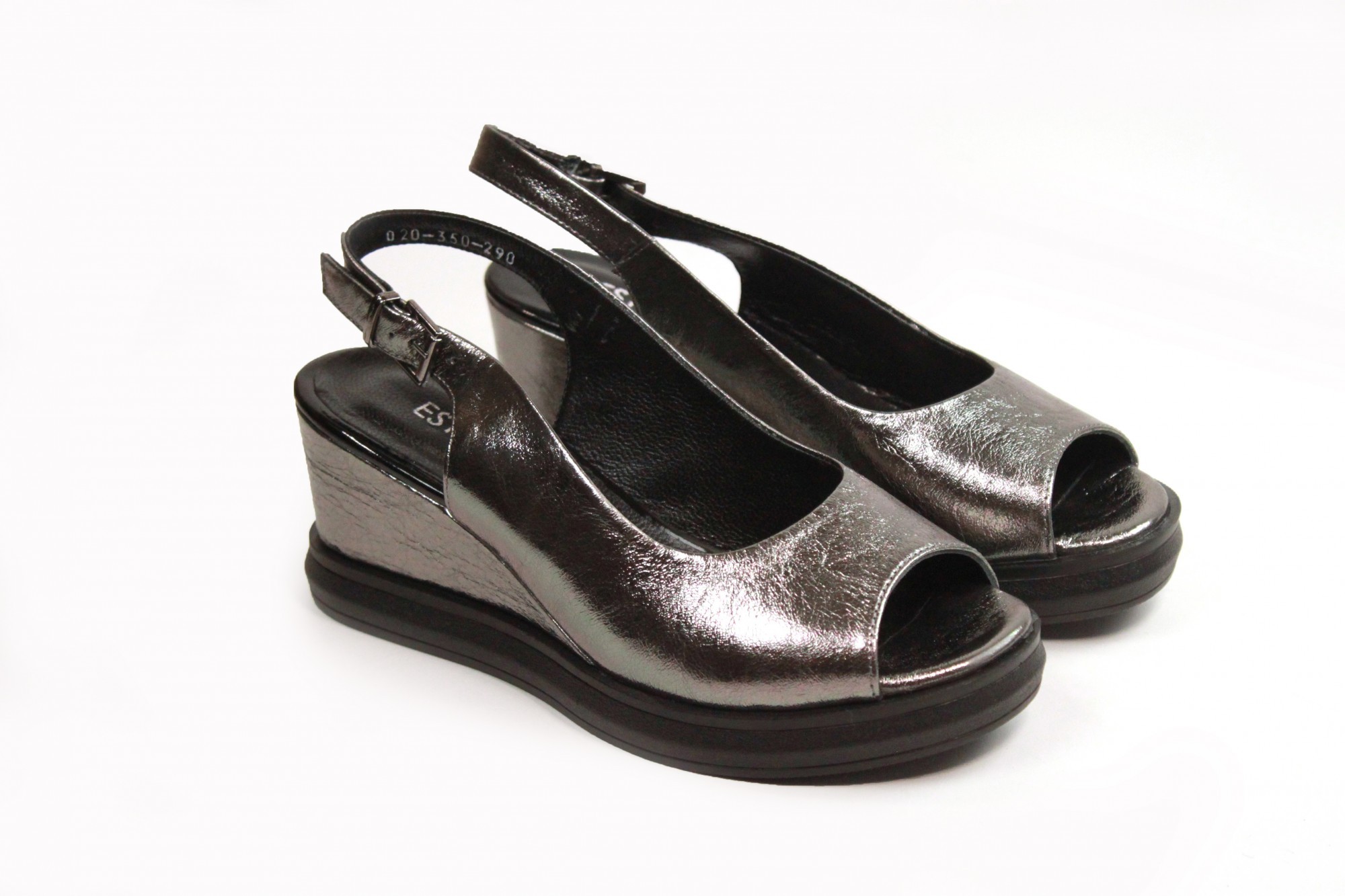 

Босоножки EVROMODA 020-350-290 женские 39 Серебристый