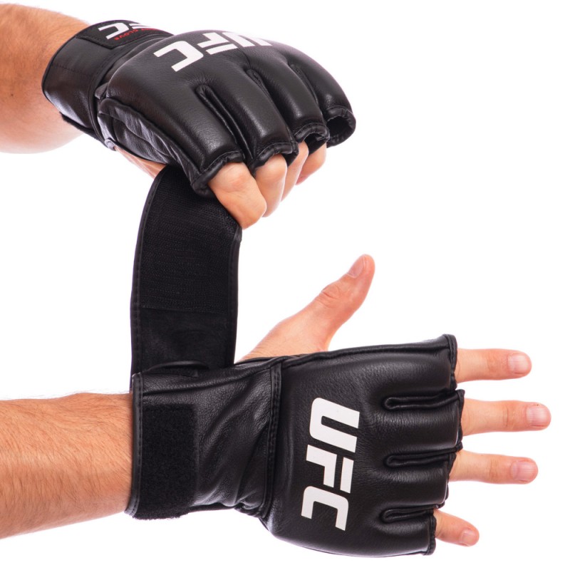 

Перчатки для смешанных единоборств MMA UFC Pro XL кожаные, код: UHK-69911-S52