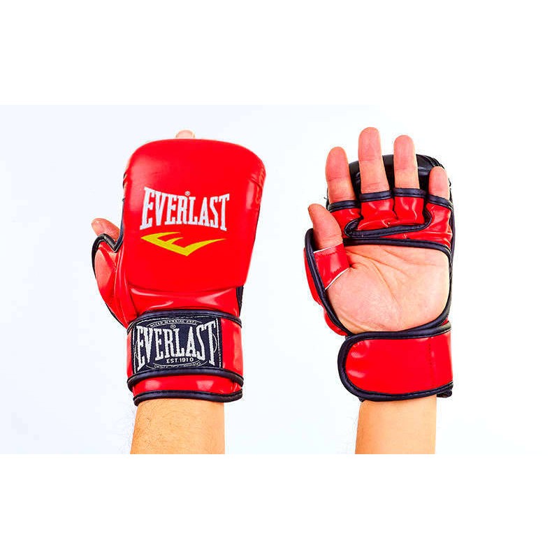 

Перчатки гибридные для единоборств ММА Everlast, код: BO-4612-R