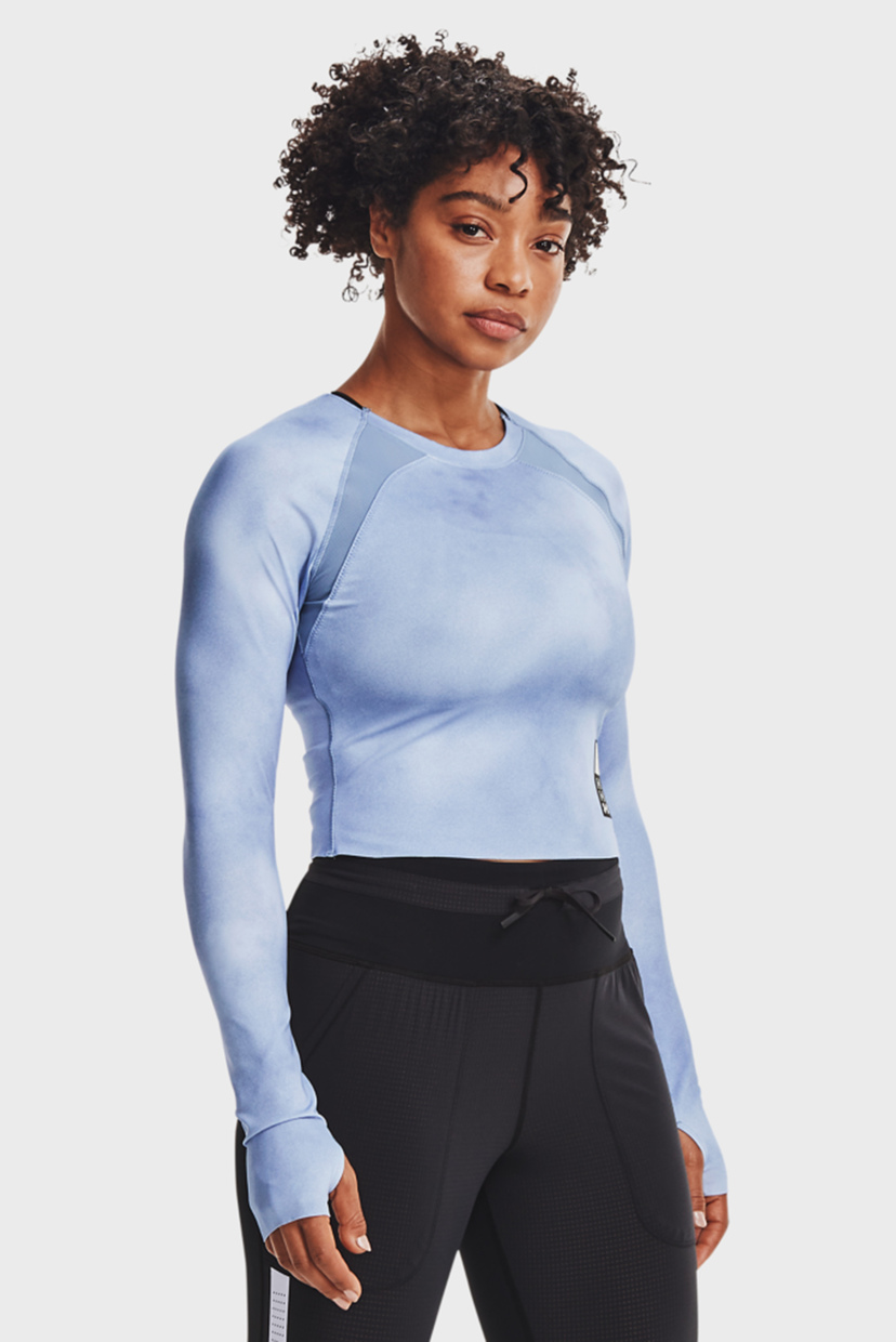 

Женский синий лонгслив UA Run Anywhere Cropped LS-BLU Under Armour M 1362683-438
