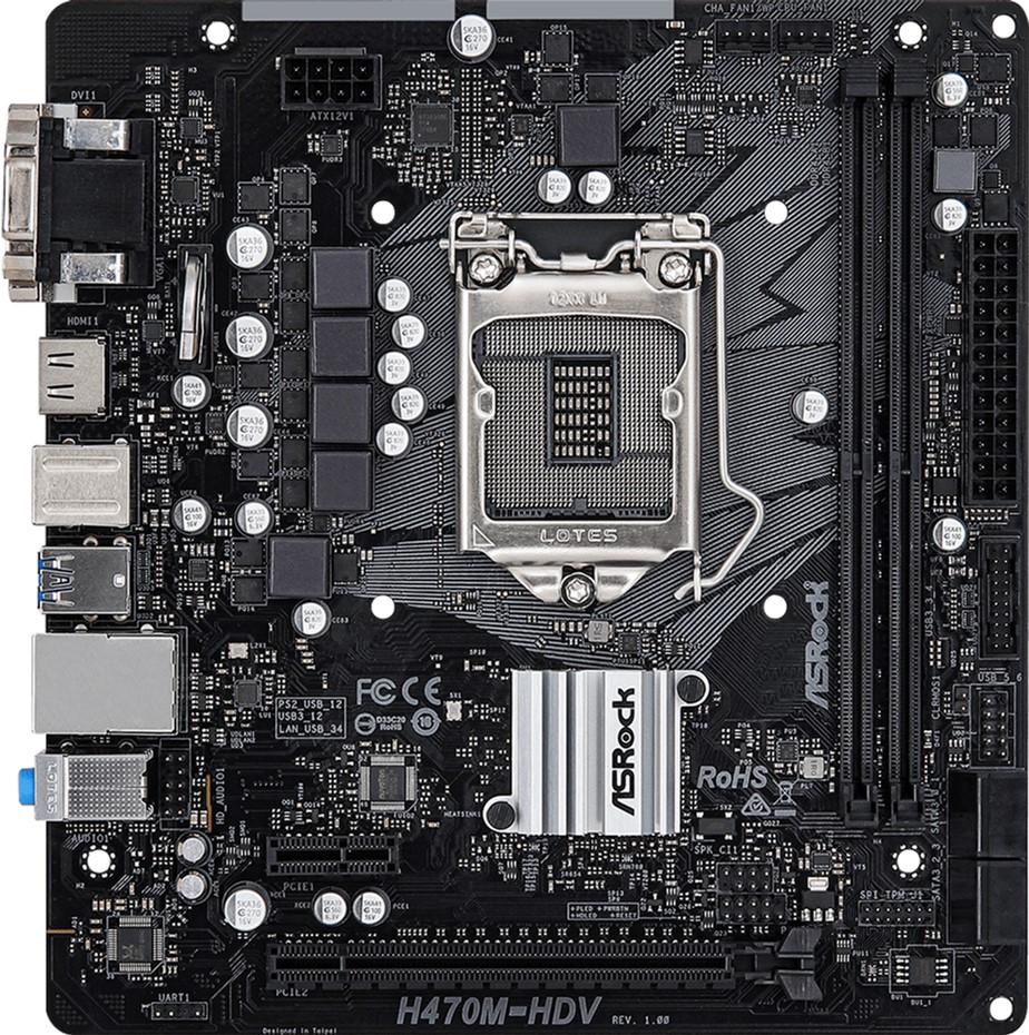 

Материнская плата ASRock H470M-HDV (s1200, Intel H470, PCI-Ex16)