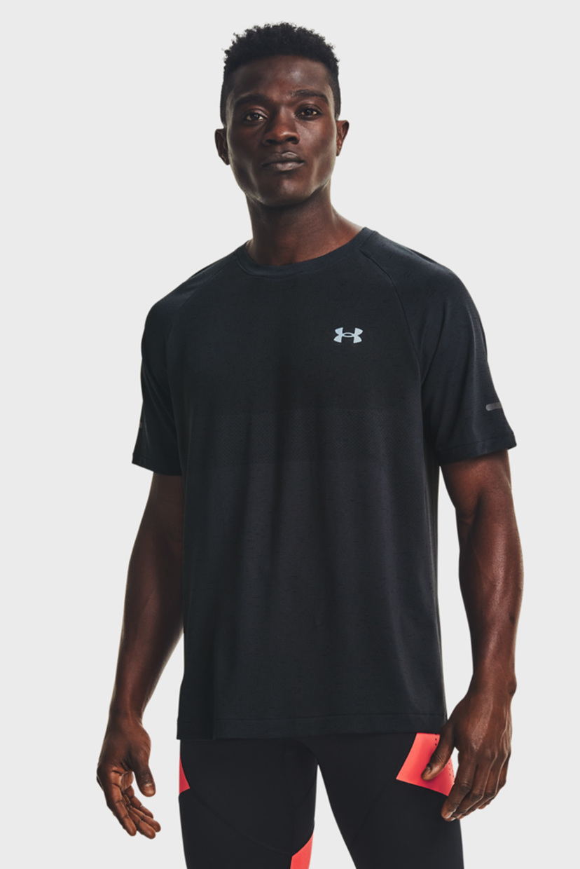 

Мужская черная футболка UA Seamless Run Under Armour  1361356-016, Мужская черная футболка UA Seamless Run Under Armour L 1361356-016