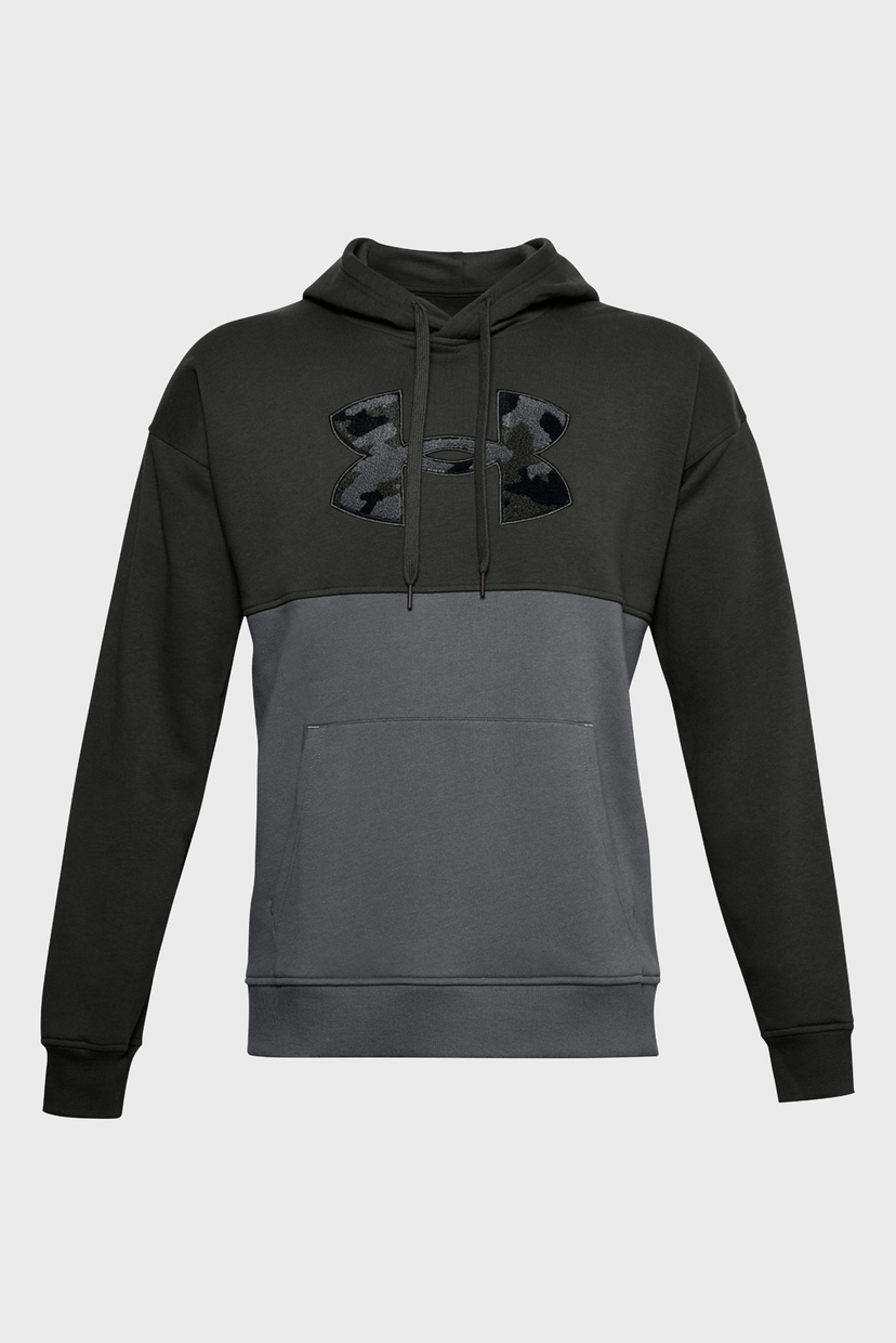 

Мужское темно-зеленое худи UA Rival Flc Colorblock HD-GRN Under Armour 3XL 1357098-310