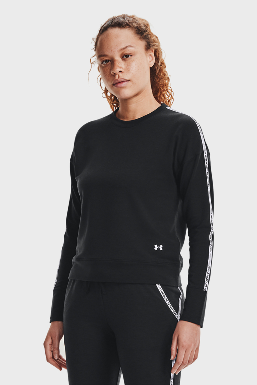 

Женский черный лонгслив UA Rival Terry Taped Crew-BLK Under Armour  1360905-001, Женский черный лонгслив UA Rival Terry Taped Crew-BLK Under Armour XS 1360905-001