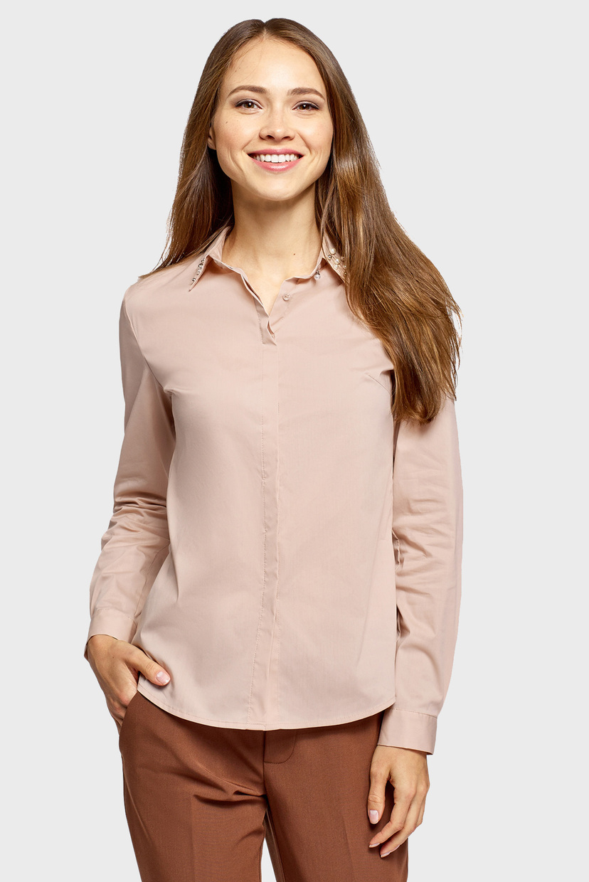 

Женская бежевая рубашка Oodji -170 13K03003-1B/42083/3300N, Женская бежевая рубашка Oodji 36-170 13K03003-1B/42083/3300N