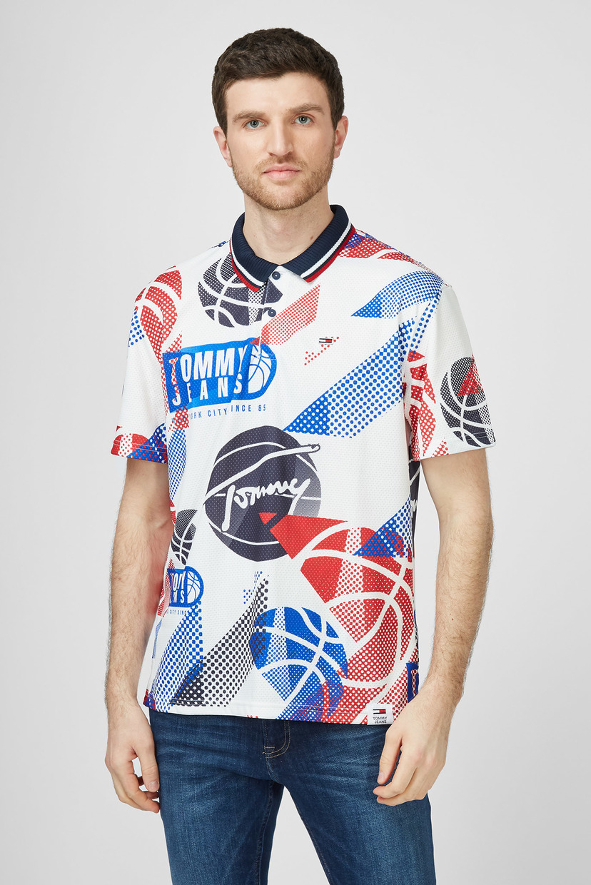 

Мужское белое поло TJM BASKETBALL AOP POLO Tommy Hilfiger XL DM0DM10585