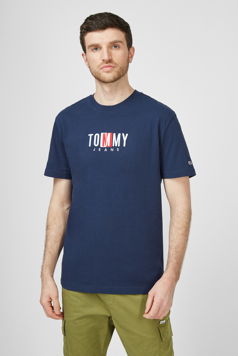 

Мужская темно-синяя футболка TJM TIMELESS TOMMY BOX TEE Tommy Hilfiger S DM0DM10218