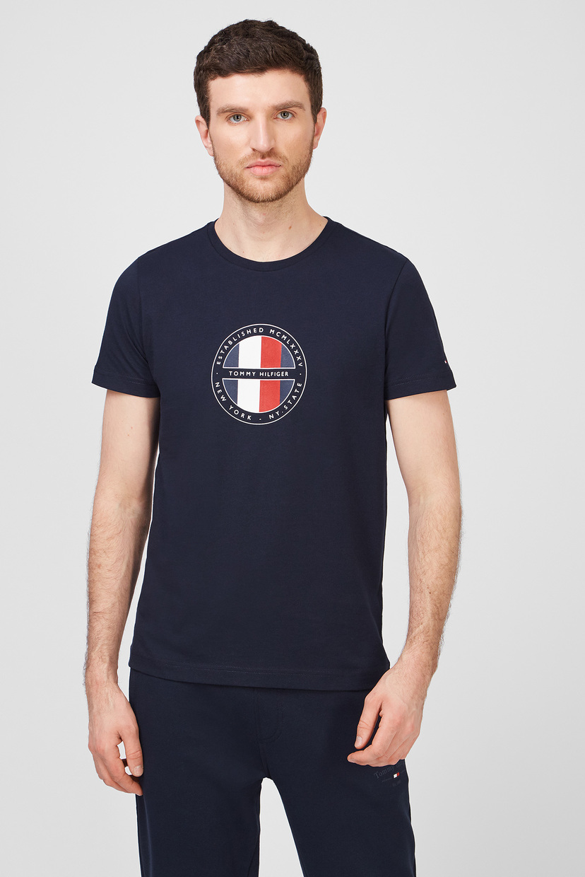 

Мужская темно-синяя футболка CIRCULAR LOGO Tommy Hilfiger M MW0MW16593