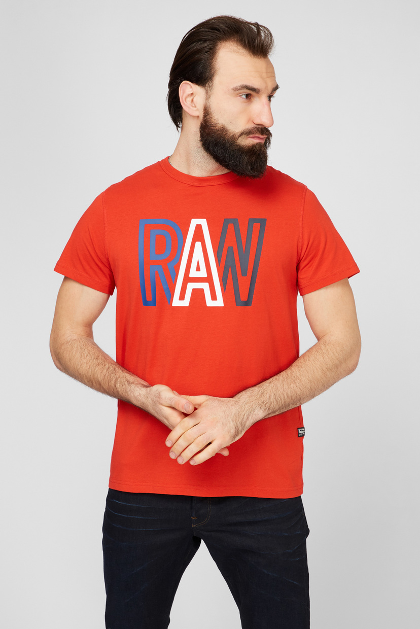 

Мужская красная футболка Raw G-Star RAW M D19216,336