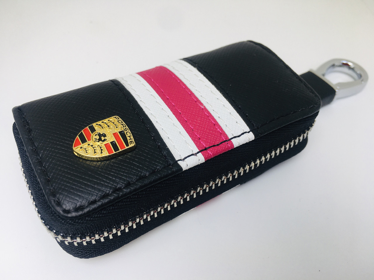 

Ключница для авто KeyHolder Prestige Car PORSCHE Черно-белая с красным