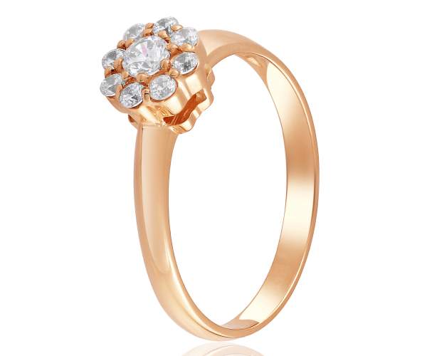 

Кольцо золотое с камнями SWAROVSKI Zirconia "Вива ", КД4203SW, 17.5 размер