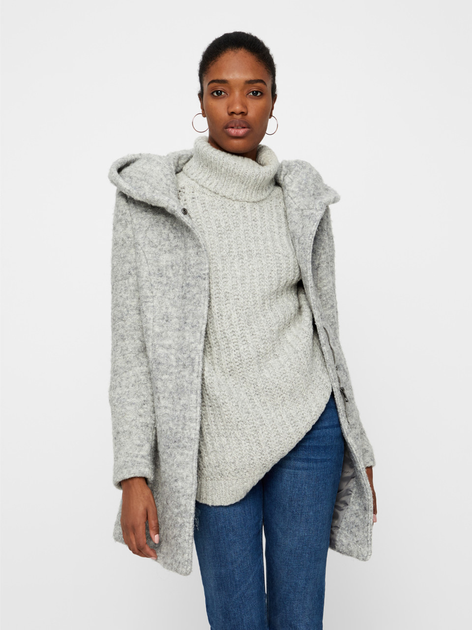 

Пальто Vero Moda 10203963 M Светло-серый
