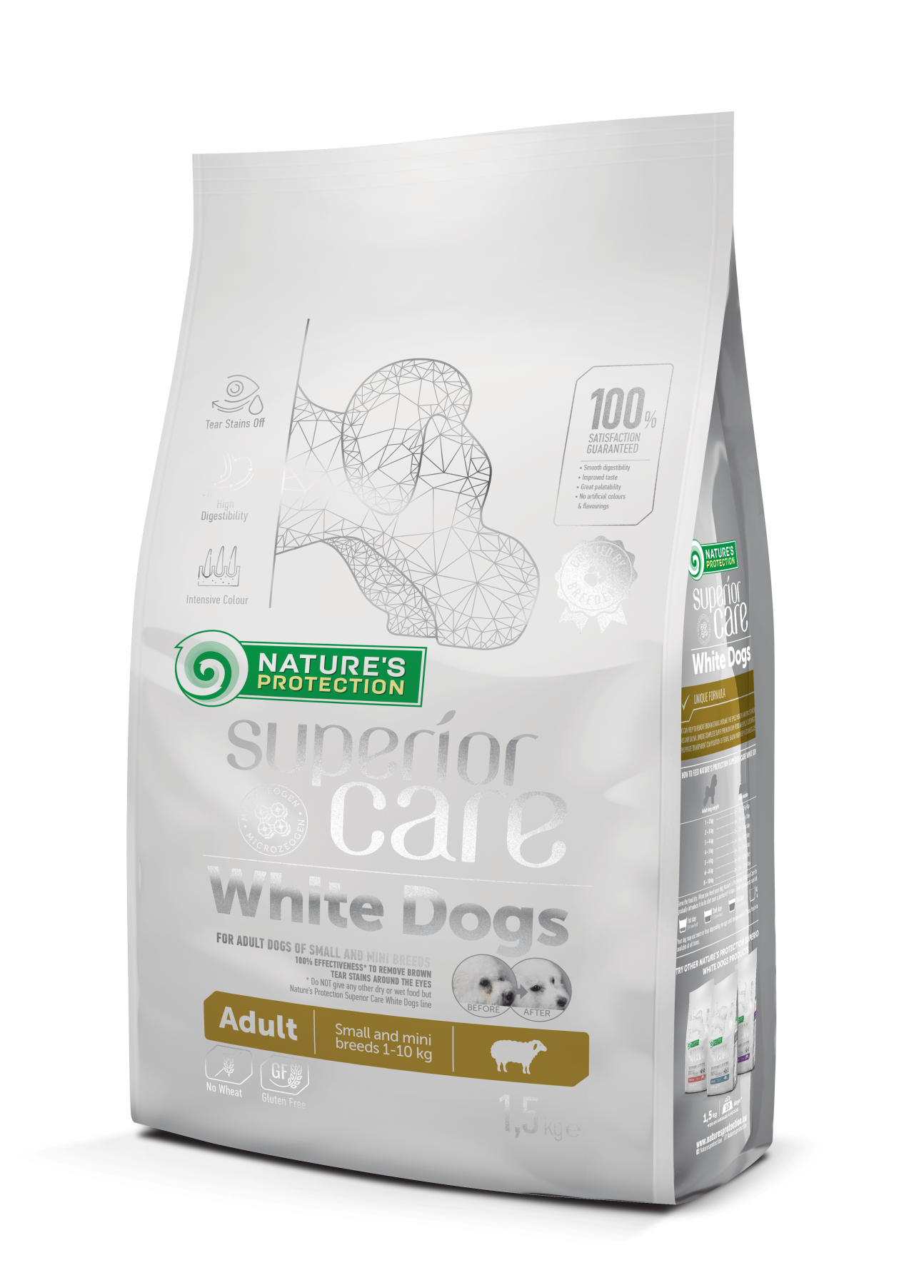 

Корм для собак мелких пород с белой шерстью Nature's Protection Superior Care White Dog Small And Mini Breeds Lamb 1,5 кг