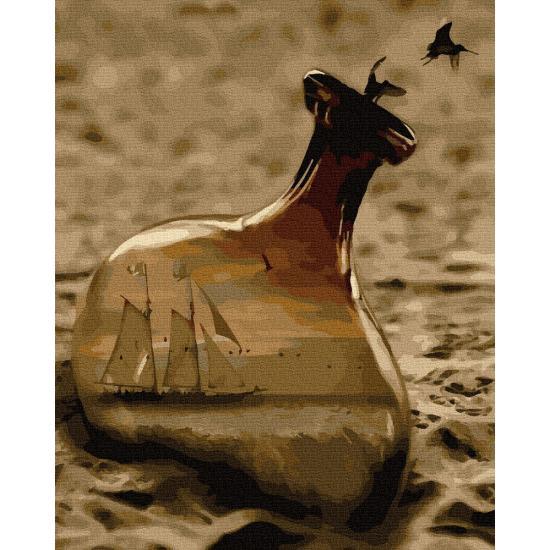 

Картина по номерам Корабль в банке 40*50 НикиТошка GX38362