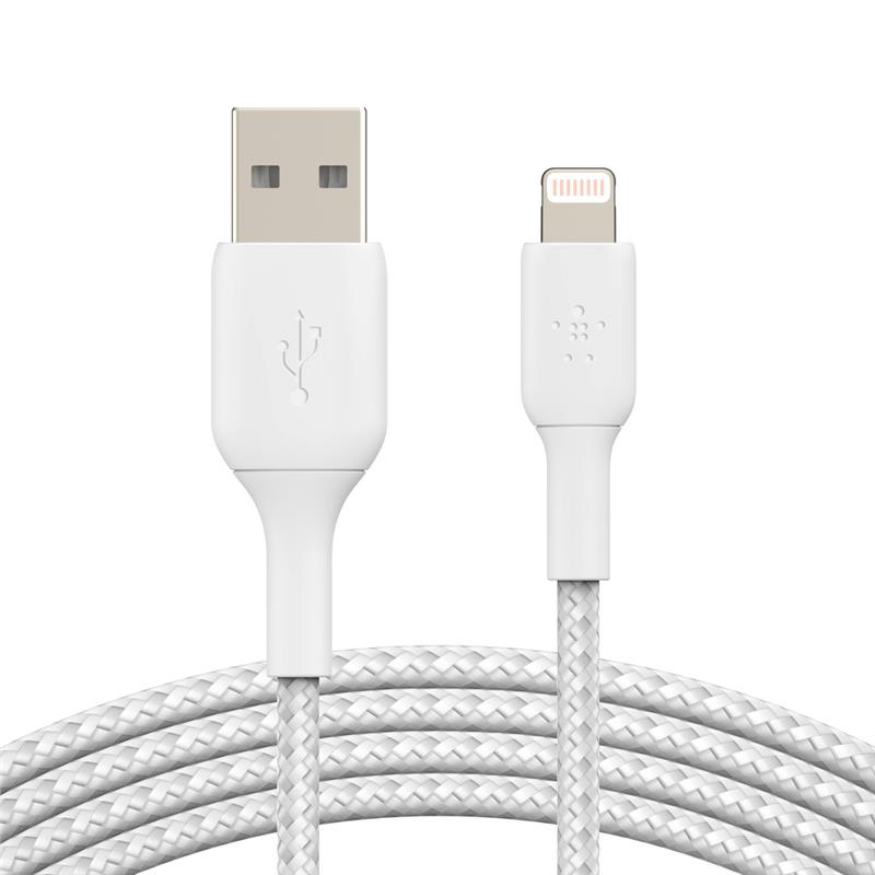 

Кабель Belkin USB-A - Lightning, BRAIDED, 2m, white
