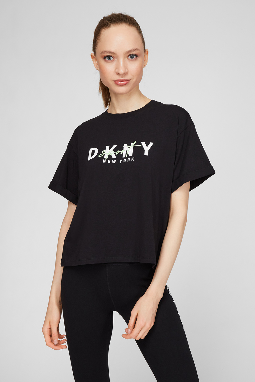 

Женская черная футболка GRAPHIC SCRIPT LOGO DKNY  DP0T7854, Женская черная футболка GRAPHIC SCRIPT LOGO DKNY M DP0T7854