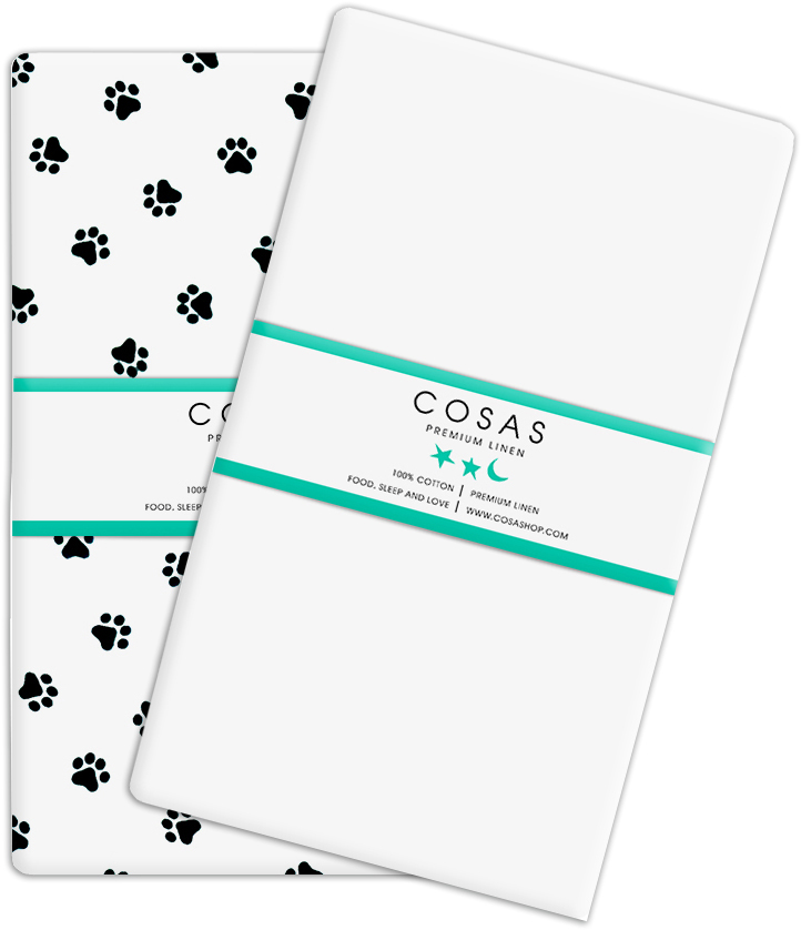 

Набор простыней Cosas Set Sheet Paws White 155х240 2 шт
