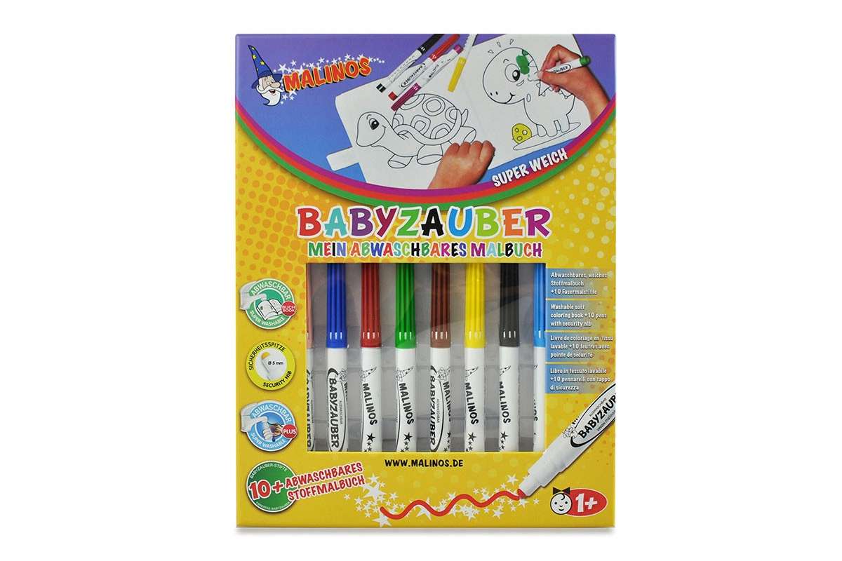 

Фломастеры Malinos смываемые для малышей Babyzauber с раскраской, 10 шт SKL17-149644