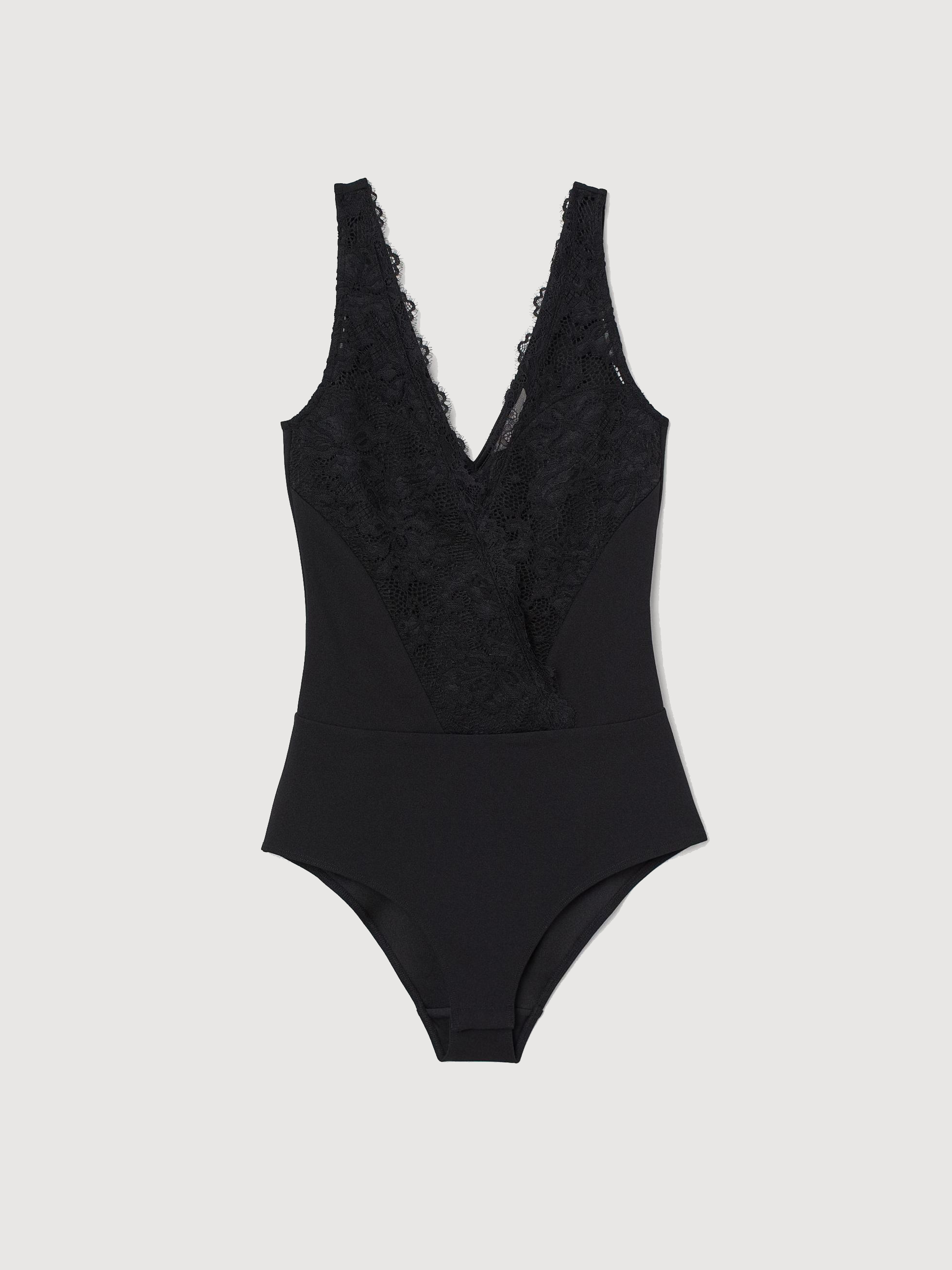 

Боди-блузка H&M 97161924 38 Черная