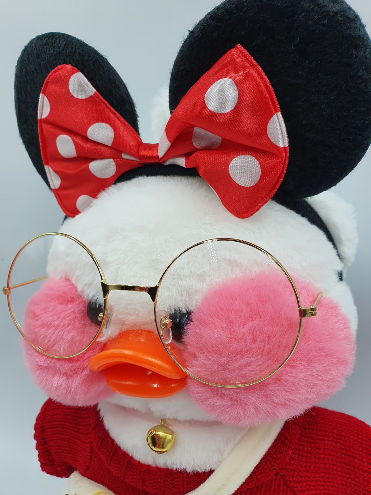 

Мягкая игрушка уточка Сafe-mimi duck в обруче "Ушки минни маус", 30см