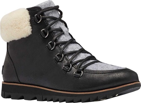 

Женские ботинки Sorel Harlow Lace Up Cozy Ankle Bootie Black Waterproof Full Grain Leather/Felt 37.5