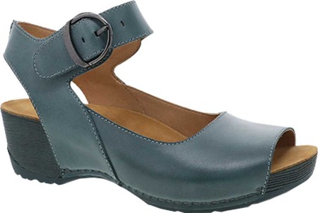

Женские босоножки Dansko Tiana Quarter Strap Wedge Sandal Teal Burnished Calfskin 37