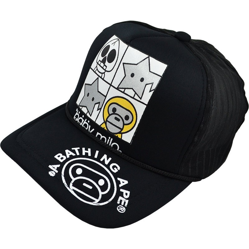 

Бейсболка тракер A Bathing Ape черная на застежке 56-60 см 700-4137