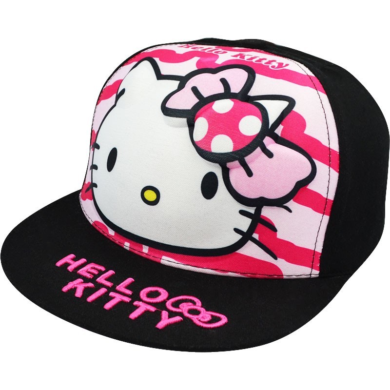 

Детская кепка бейсболка Hello Kitty черная на застежке 50-54 см 700-1968