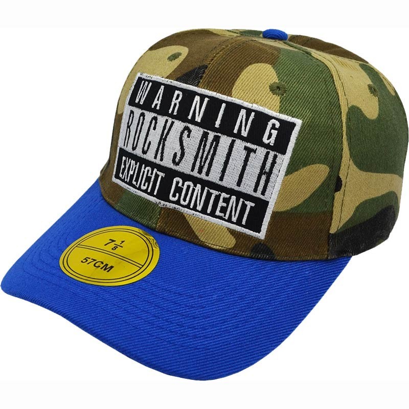 

Кепка бейсболка Rock Smith камуфляжная с синим козырьком на застежке 56-58 см 700-2541