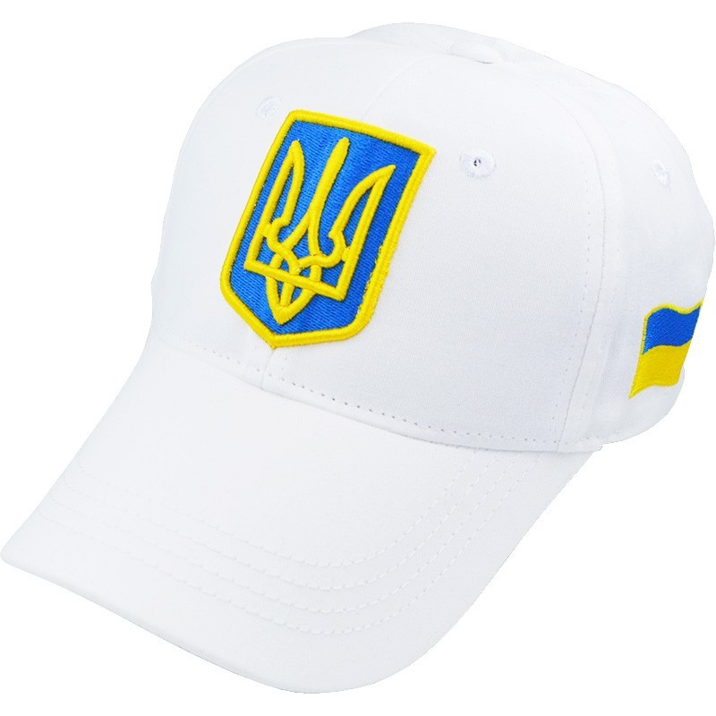 

Кепка бейсболка Тризуб Украина белая на застежке M (55-57 см) 700-1532