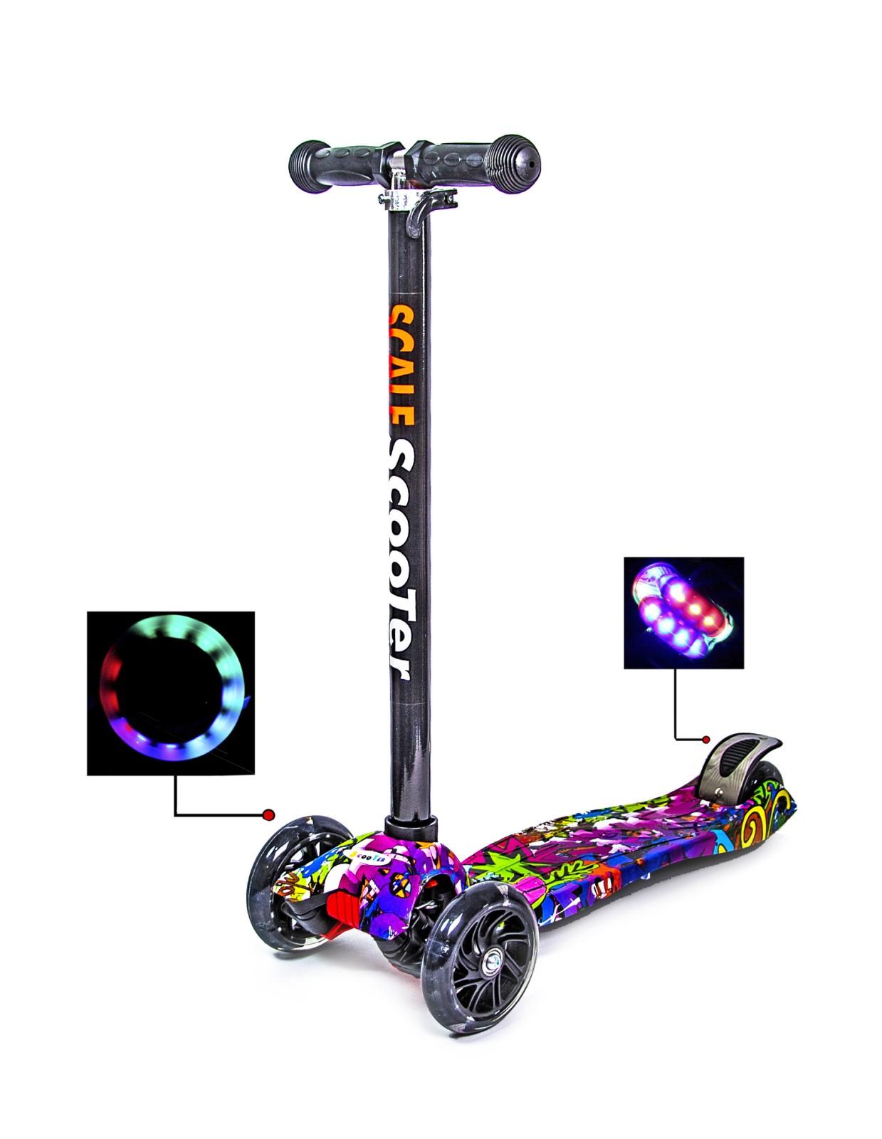 

Детский самокат Scooter MAXI Graffiti Hip-Hop Светящиеся колеса