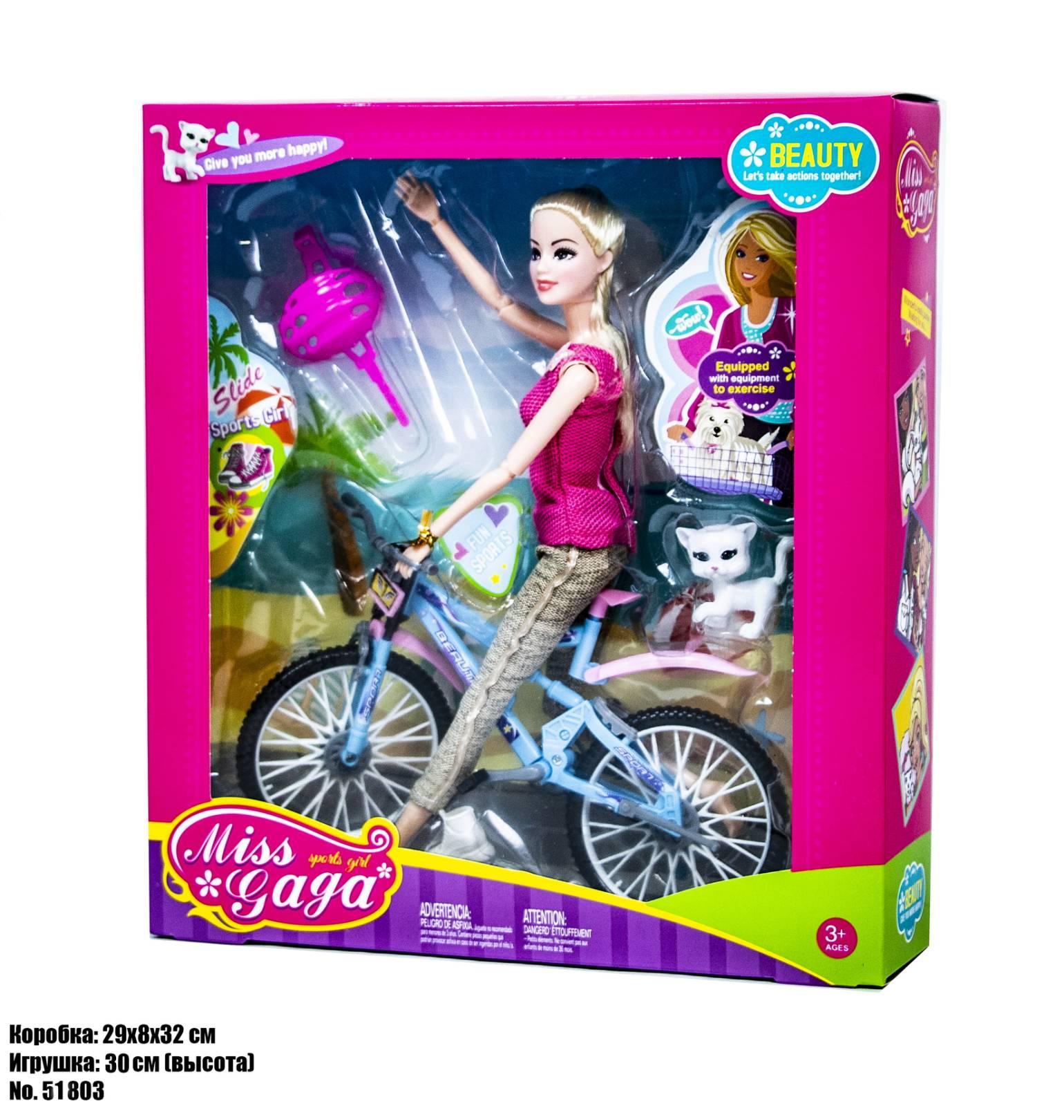 

Набор кукла с питомцем на велосипеде Miss and Gaga 51803 Jiabaile