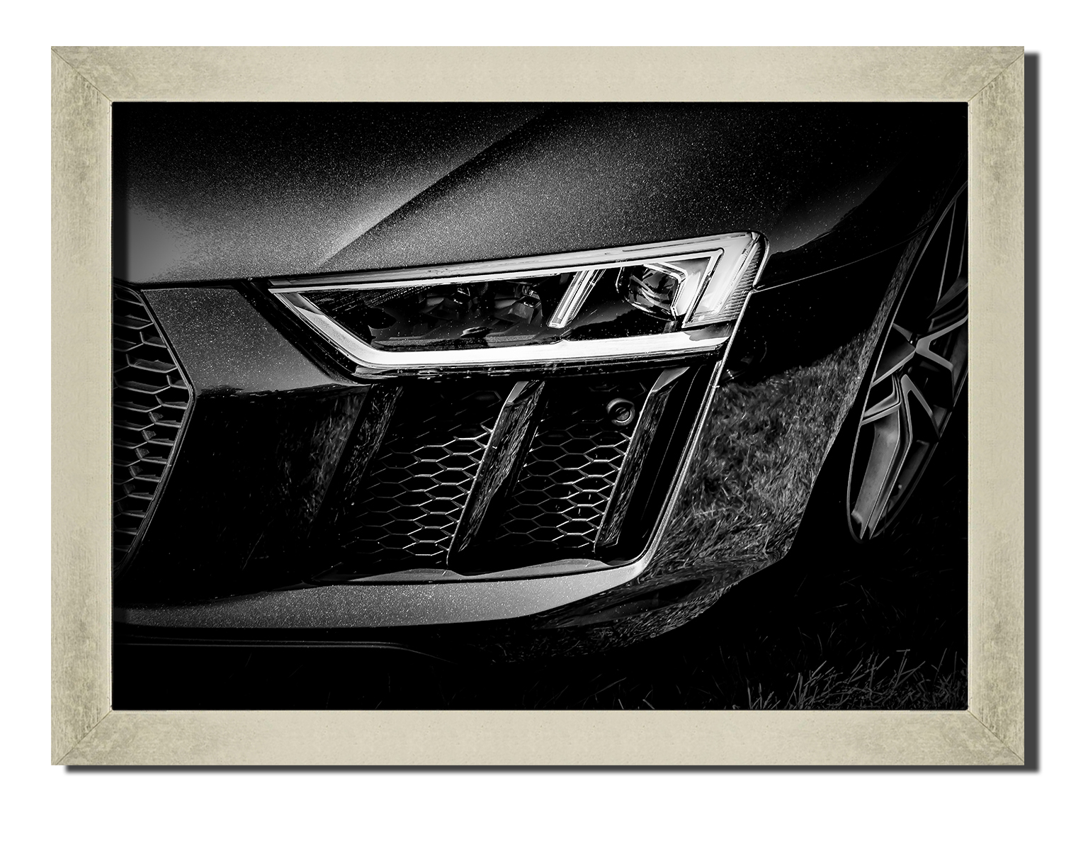 

Silver frame картина на файн-арт бумаге Audi r8 спортивные гоночные авто суперкары Hotel Arizona HD 31 см x 41 см