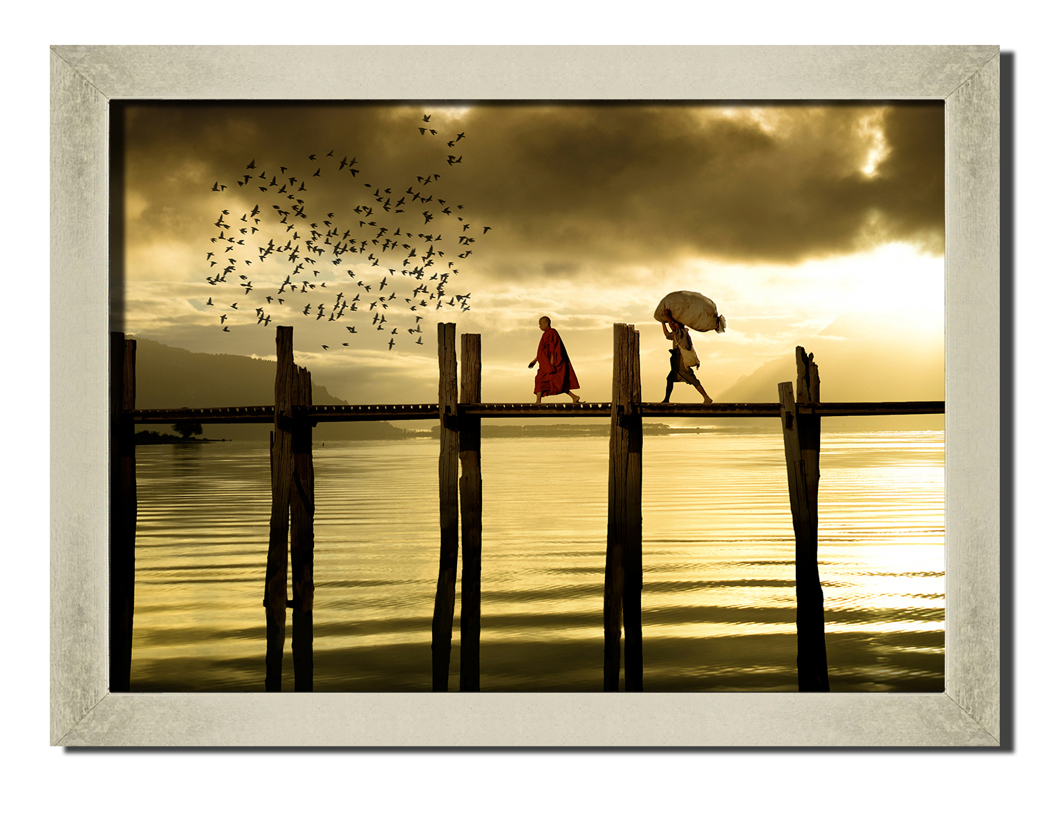 

Silver frame картина на файн-арт бумаге восточный мост природа пейзаж ландшафт Hotel Arizona HD 31 см x 41 см