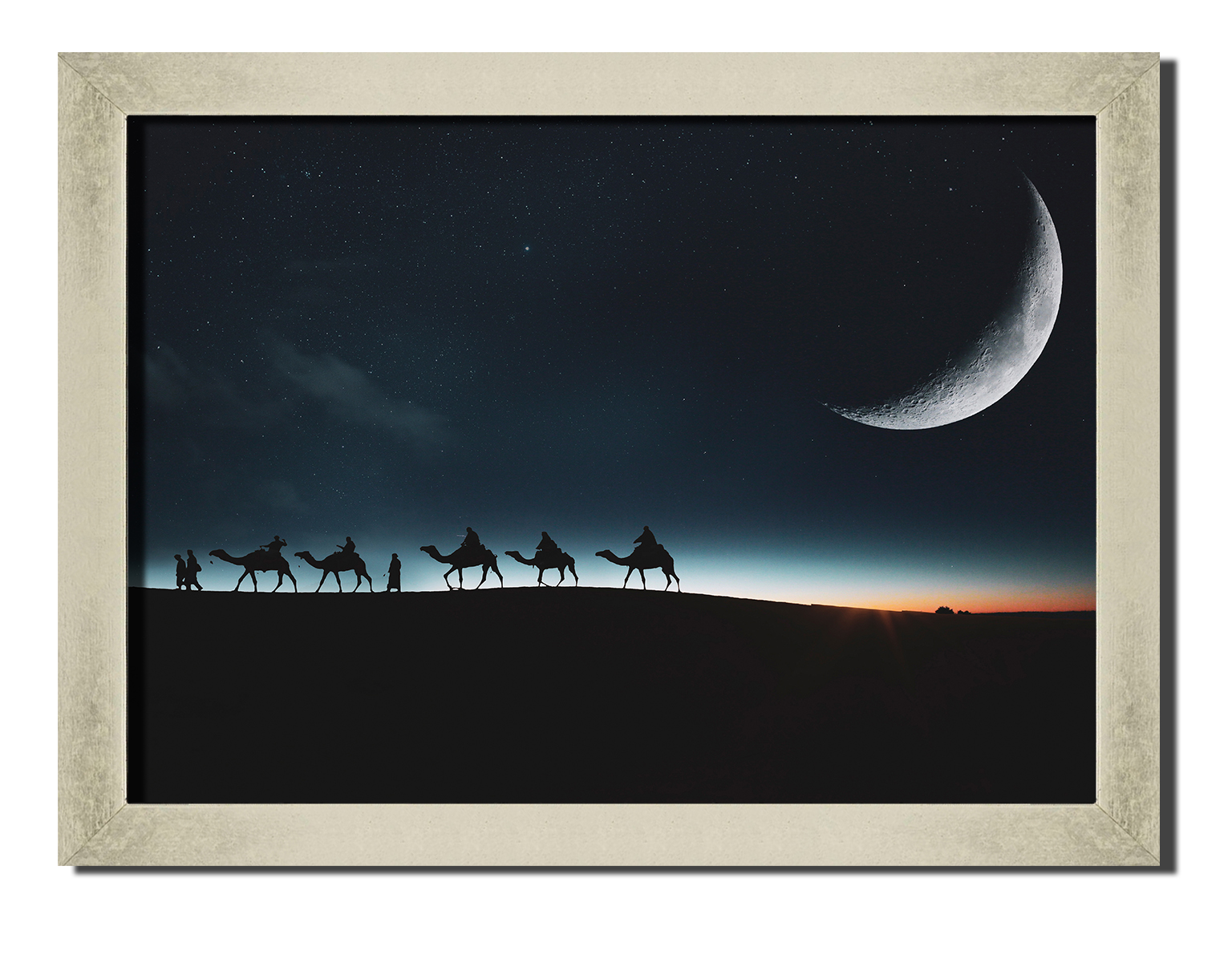 

Silver frame картина на файн-арт бумаге Луна природа пейзаж ландшафт Hotel Arizona HD 31 см x 41 см